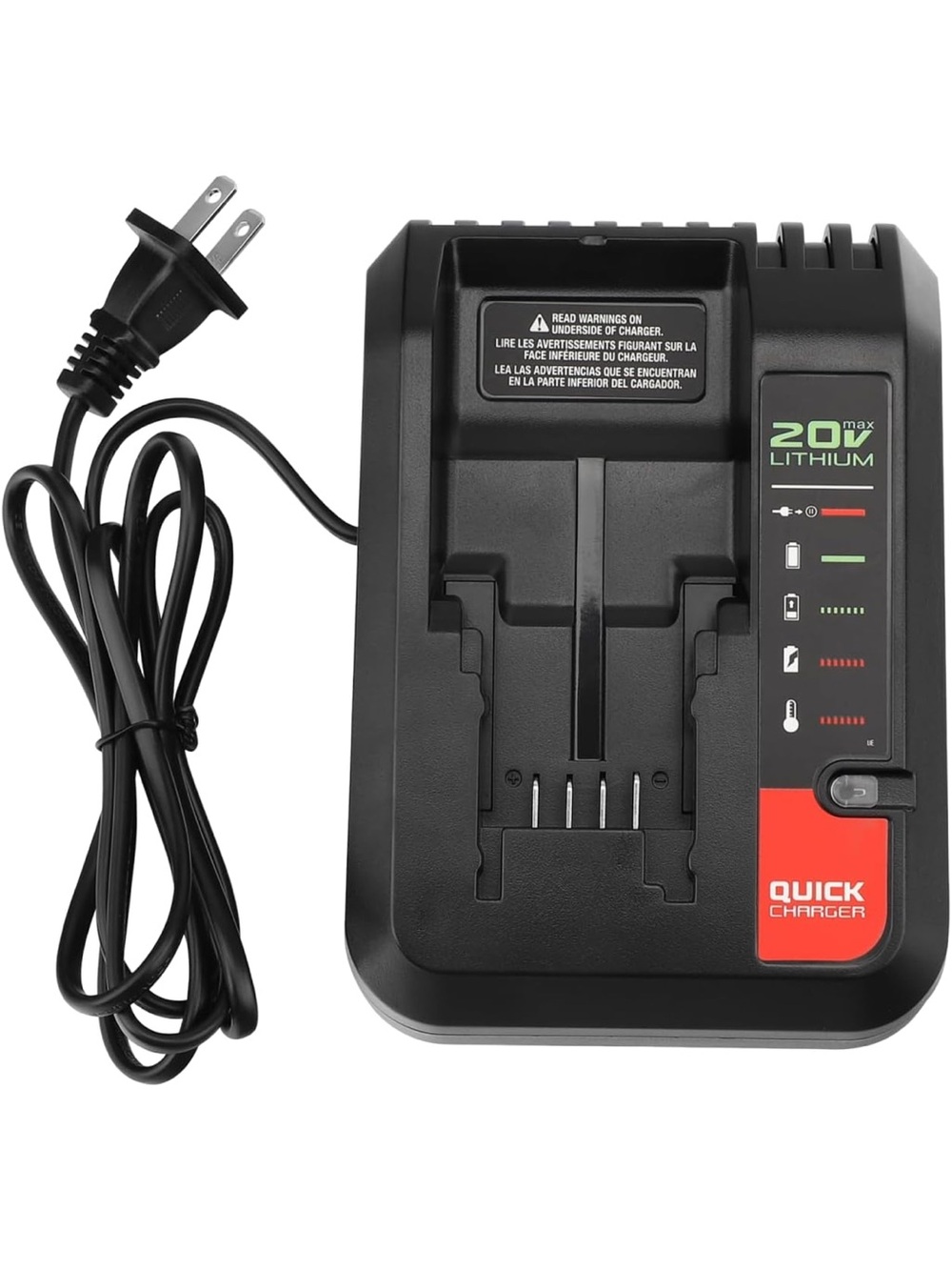 20V Charger Compatible Black & Decker Drill 12V Porter-Cable Lithium Battery 2A